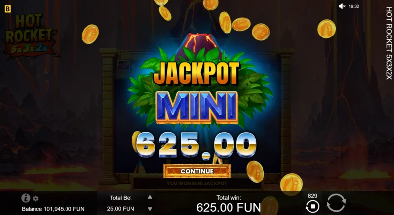 Hot Rocket 5x 3x 2x - джакпот Max x1000